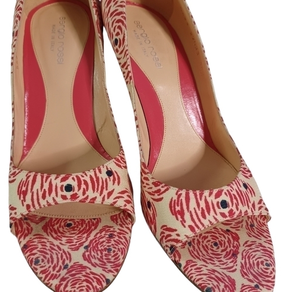 Sergio ROSSI floral fabric heels - Picture 5 of 10